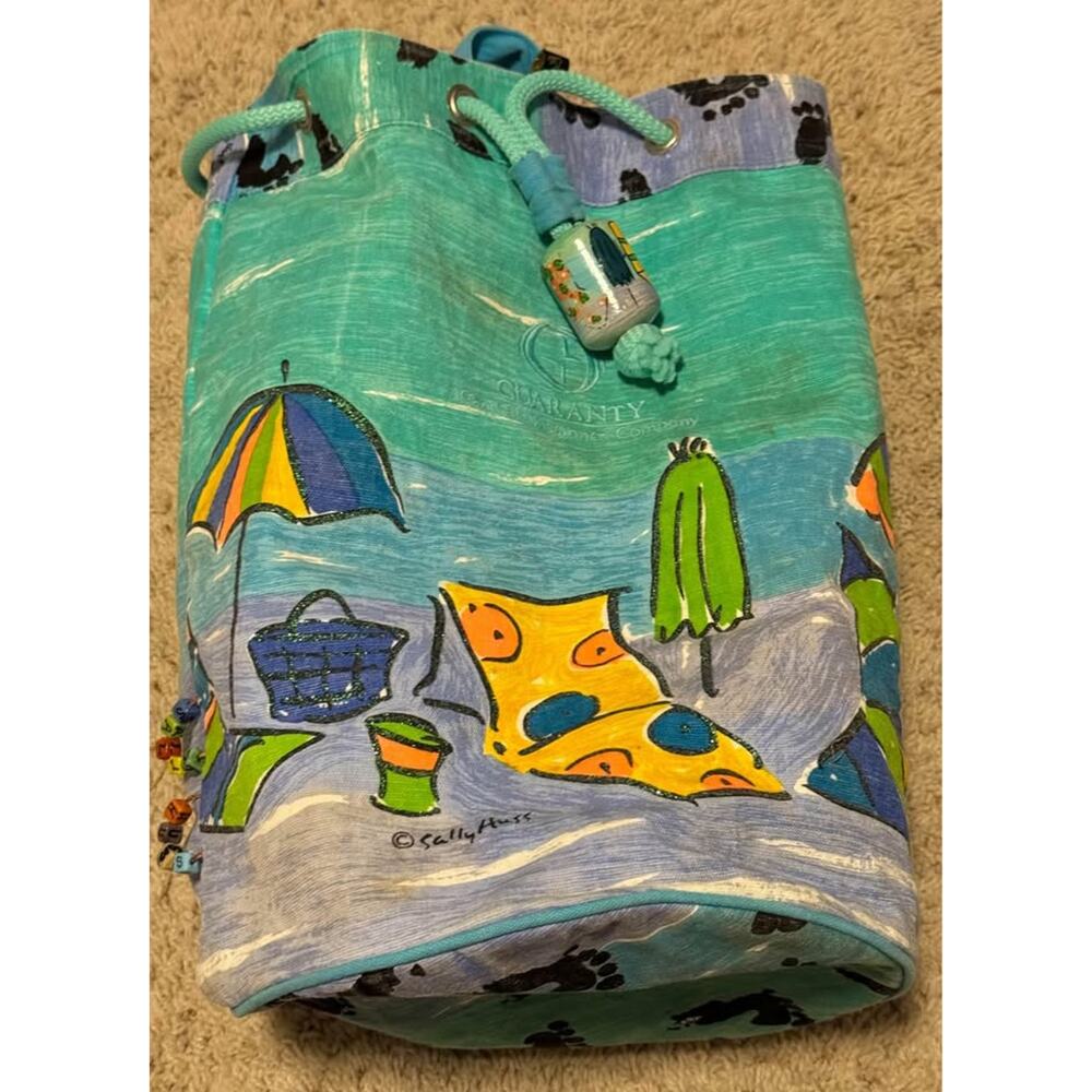 Sally Huss Drawstring Beach‎ Bag Backpack